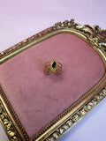 Gold Vintage Black Marquise Statement Ring