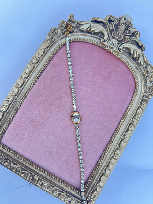 Gold Classic Crystal Tennis Bracelet