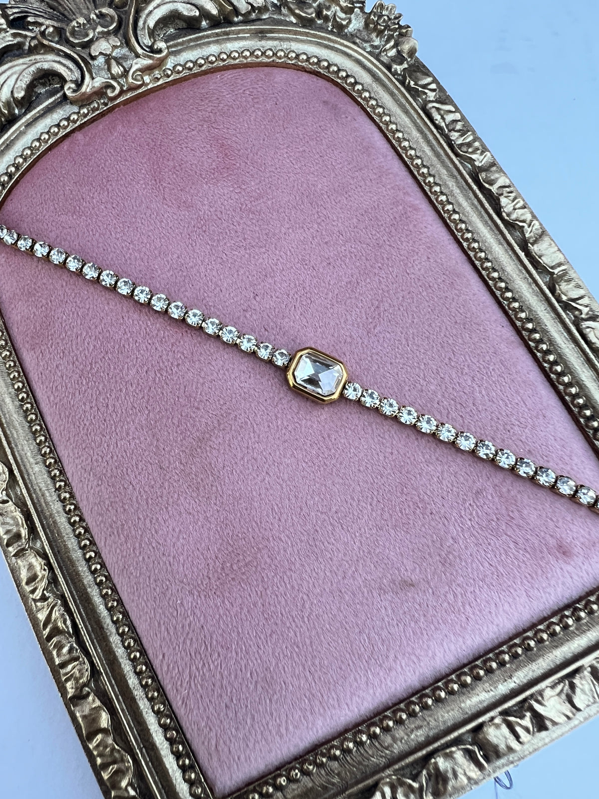 Gold Classic Crystal Tennis Bracelet