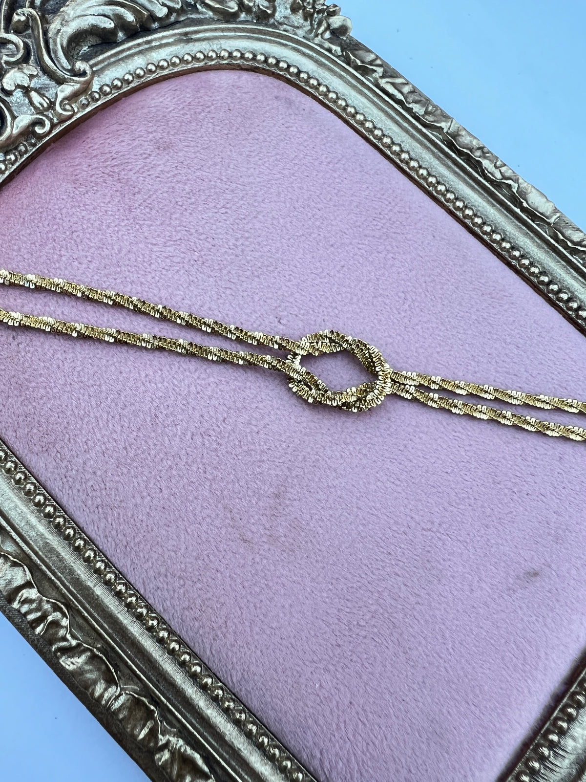 Gold Twisted Knot Choker Necklace