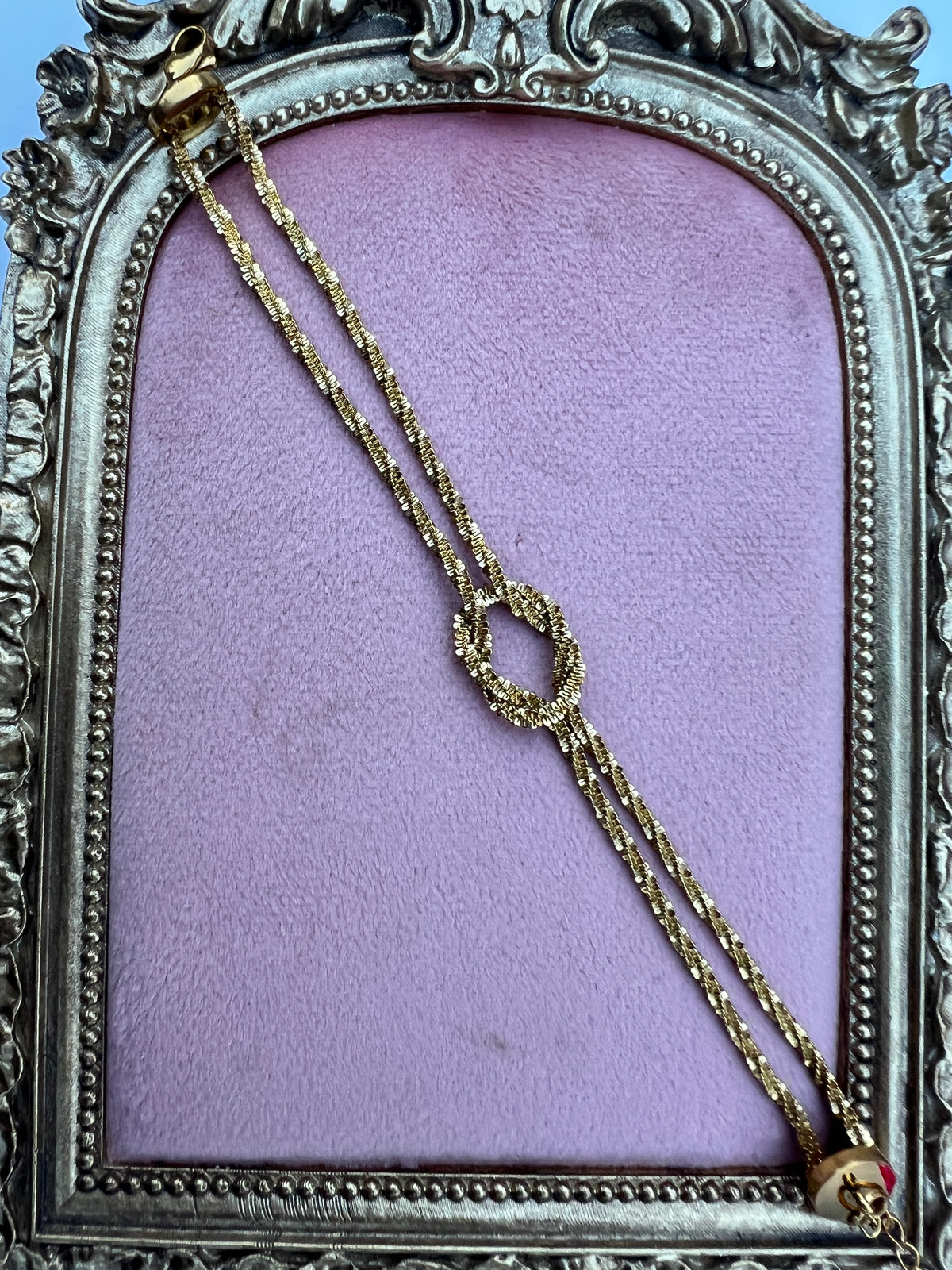 Gold Twisted Knot Choker Necklace