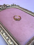 Gold Crystal Infinity Ring