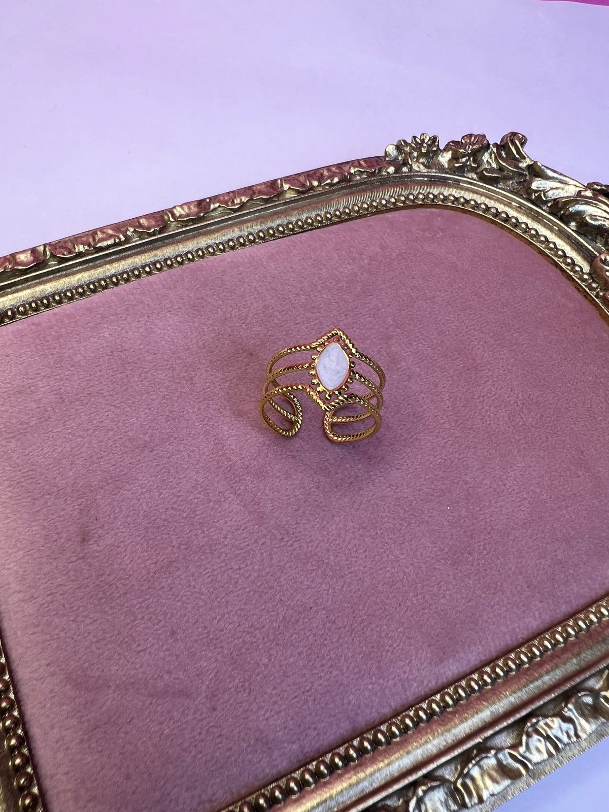 Gold Vintage Marquise Statement Ring