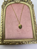 Gold Vintage Rose Pendant Necklace